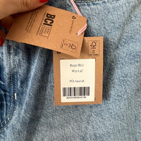 Boden High Rise Straight Jeans Light Vintage W31 L32 - Picture 10 of 13